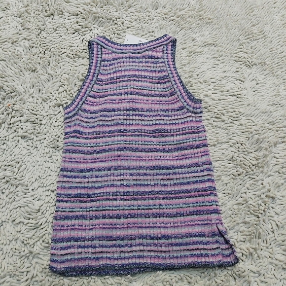 Gap pink and purple striped Gap for Good sweater tank- size small - Picture 2 of 4